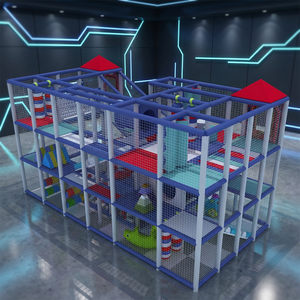 Divertido Parque de Atracciones, Diseño de Gran Tamaño, Equipamiento para Juegos en Interiores, Castillo Inflable, Obstáculos Ninja, Laberintos para Niños - Product Image 3