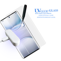Pelindung Layar Kaca Samsung Galaxy S23/S22 Plus/S24 Ultra GradeAaa+ 3D Melengkung UV Lamp Liquid Full Glue Tempered Glass