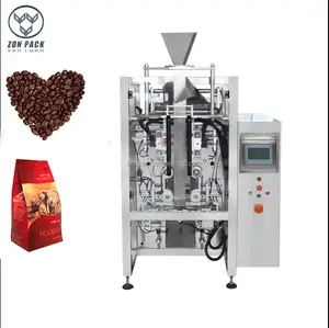 Automatic quad seal four side bag vertical 200g coffee bag packing machine