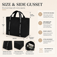 Bolsa de Compras de Lona de Algodón Orgánico Personalizada de 16 oz con Bolsillo Interior con Cremallera, Ecológica, Reciclable, Lisa y sin Estampado