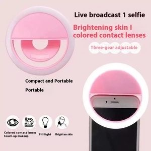 Anneau lumineux LED portable pour téléphone portable Mini anneau lumineux LED pour selfie Anneau lumineux rechargeable - Product Image 3
