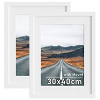 Cadre photo en bois 30x40cm avec support amovible A4, montage mural, orientation horizontale et verticale pour usage domestique