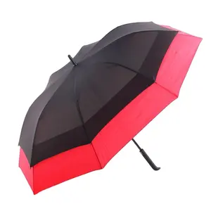 Double Layer Extra Large Oversized Golf Umbrella Heavy Duty Big Long Auto Open Windproof Waterproof Stick Rain Golf Umbrellas