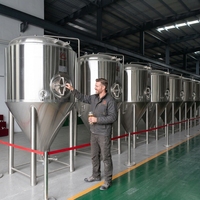 Cuve de Fermentation Conique en Acier Inoxydable 2000L 3000L 5000L avec Enveloppe Chauffante pour Brassage