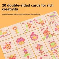 Mainan Edukasi Puzzle Mosaik Pixel untuk Anak, Grosir Kustom, Permainan Papan Blok, DIY, Hadiah untuk Anak-anak