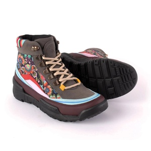 女式防水运动踝运动鞋休闲冬季雪地靴带防滑步行鞋皮革运动鞋定制运动鞋 - Product Image 2