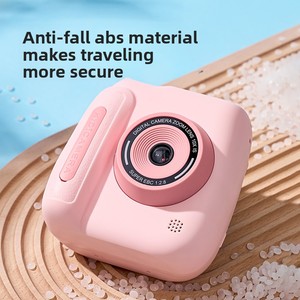Appareil photo numérique pour enfants avec écran IPS <span class=keywords><strong>de</strong></span> 2,4 pouces, 48MP haute définition, double objectif, lecteur MP3 intégré, jeu, imprimante thermique instantanée - Product Image 1