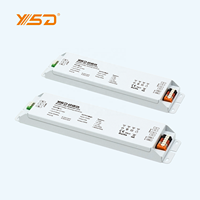 YSD 5 en 1 Alimentation Led Dimmable Haute Prise en Charge PFC 100-277v Gradation Triac 0-10v 10v Pwm 200w 12v 24v Led Driver IP40