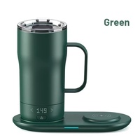 Mug à café électronique auto-chauffant 18 oz avec affichage LED de la température, isolation sous vide en acier inoxydable, contrôlé par application, chargeur sans fil