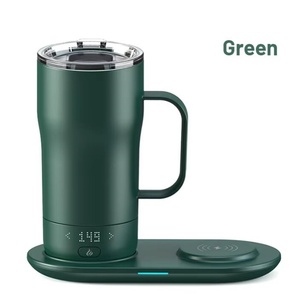 18Oz Dull Black <b>Smart</b> Self-Heating Coffee Mug App-Controlled Warmer with Fast Wireless Charger Fast Self-Heating Coffee Mug - Product Image 1