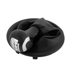 Peugeot Citroen Leather Gear <b>Shift</b> <b>Knob</b> Cover Black Ergonomic Handball Dust Cover Set QZXN-F23 - Product Image 3