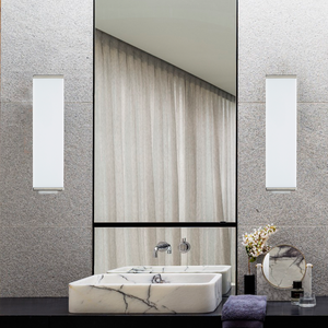 COMBO Modern Wall Lamp LED Stainless Steel <b>White</b> Rectangular <b>Shade</b> 3500K Warm <b>White</b> AC 220V Wall-Mounted Living Room <b>Light</b> - Product Image 5