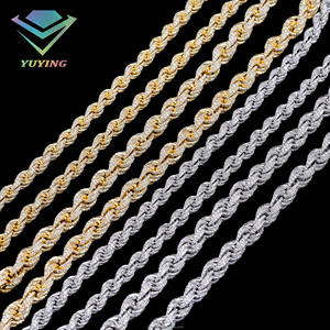Collier chaîne en moissanite couleur D VVS, certifié GRA, passe le testeur de diamant, plaqué or 18 carats, argent sterling 925, cadeau - Product Image 3