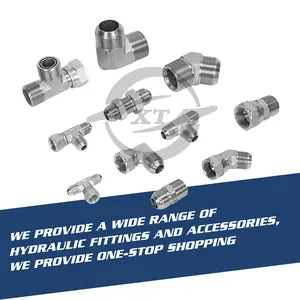 Factory Supplier Carbon Steel 4-way Cross Pipe Fittings Hydraulic Cross Joint Fittings XC Male Hydraulic Four-way Cross Fitting