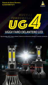 Phare LED UGGV 4 faces 50W 9000LM Haute Puissance 6000K Faisceau Blanc Longue Durée Ampoule de Remplacement Automobile Universelle - Product Image 5