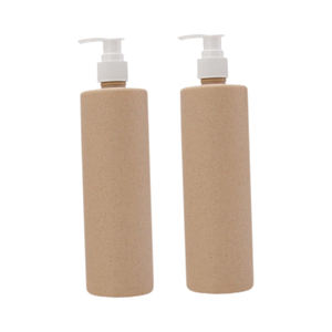 Emballage cosmétique de luxe écologique 100 250 300 400 ml Contenant en amidon de maïs et paille de blé Biodégradable Bouteille de shampoing - Product Image 1