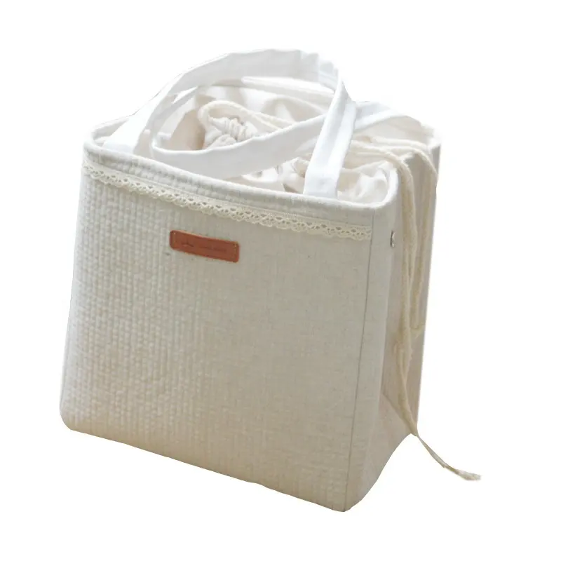 Сверхмощная Этикетка из полиуретана, портативная Изолированная Джутовая сумка-кулер для продуктов, обеденная сумка