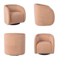 CARLFORD Fauteuil Compresse, Fauteuil pivotant en tissu Teddy, Fauteuil d'appoint pivotant pour hôtel, Sillones Comprimidos