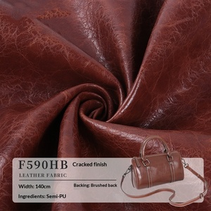 <span class=keywords><strong>Simili</strong></span> <span class=keywords><strong>cuir</strong></span> synthétique PVC semi-PU effet craquelé vintage 1,0 mm résistant à l'abrasion pour sacs et ceintures pour femmes F590HB - Product Image 1