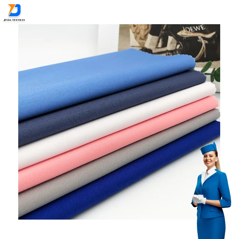 Jinda bon fournisseur uniforme de vêtements de travail 245gsm 150cm tissu sergé épais en coton 100%