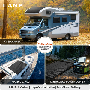 Panneau solaire flexible 390W 395W 400W monocristallin IP68 léger pour toit, <span class=keywords><strong>camping</strong></span>-<span class=keywords><strong>car</strong></span>, voiture, balcon, module photovoltaïque pliable - Product Image 2