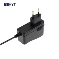 Adaptateur secteur LED certifié avec prise EU, sortie 5V DC, chargeur de batterie, 12V1A 24V0.5A 12W, matériau PC ROHS, adaptateur AC/DC