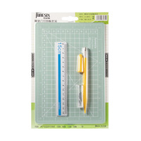 Ensemble de couteaux de découpe A5 pour artisanat, tapis de découpe A5, règle en aluminium
