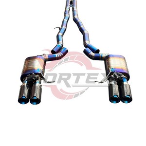 Sistema de Escape Catback Vortex de Aleación de Titanio Grado 5 de 76 mm, Color Azul Quemado, Alto Rendimiento, Soldado con TIG para F06 F12 F13 640i 650i - Product Image 6