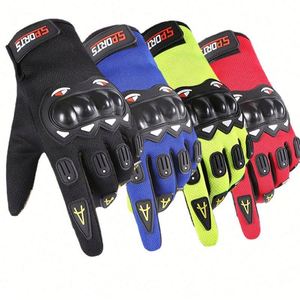 Gants de course réglables en cuir rigide thermiques/isolés, anti-chute, résistants à l'usure, compatibles écran tactile, pour le ski et la moto en été - Product Image 1