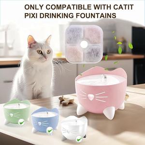 Lot de 6 filtres pour <span class=keywords><strong>fontaine</strong></span> à eau pour <span class=keywords><strong>chat</strong></span> <span class=keywords><strong>Catit</strong></span> Pixi, filtre de remplacement pour <span class=keywords><strong>fontaine</strong></span> à eau, filtre à eau triple action - Product Image 3