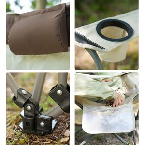 Office Lunch Break Multi-functional <b>Chair</b> Outdoor Camping Beach <b>Metal</b> Oxford <b>Folding</b> Reclining Fishing <b>Chair</b> - Product Image 2