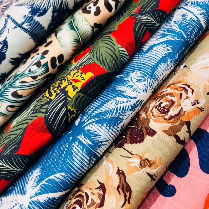 Бесплатный образец, 100% хлопок, поплин, гавайская ткань с принтом для детей