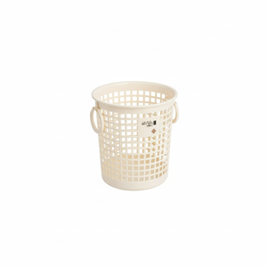Cesto portaoggetti bianco rotondo Inomata con manico ad anello - Product Image 1