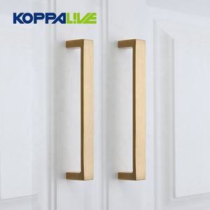 Koppalive Poignées de tiroir en laiton massif Poignées d'armoire modernes 96mm 128mm Quincaillerie de cuisine Boutons dorés robustes pour armoire/placard - Product Image 6