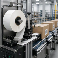 Étiquettes personnalisées en rouleau pour ligne de production automatisée et logistique d'entrepôt, autocollants de codes-barres thermiques imperméables avec transfert thermique