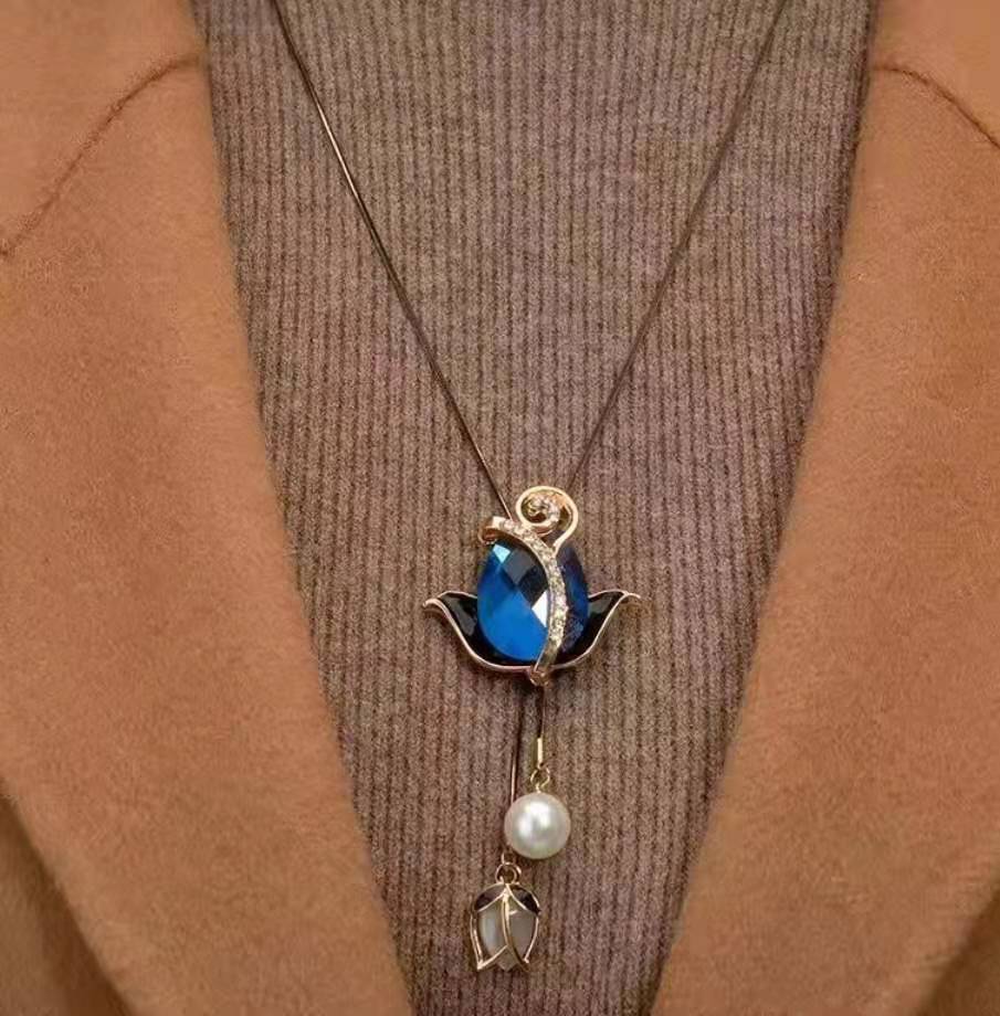 400 tulipes dorées et bleues