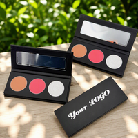 Palette de maquillage personnalisée DIY, haute pigmentation, blush vegan, illuminateur, contour, palette de cosmétiques longue tenue