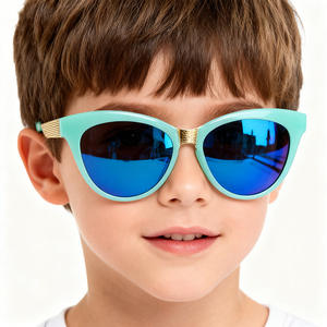 Gafas de Sol Infantiles de Estilo Europeo, Protección UV400, Montura de PC, Lentes de Acetato, Unisex, Protección Solar, Moda, Viajes - Product Image 5