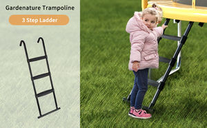 Escalera para <span class=keywords><strong>Trampolín</strong></span> de Acero Galvanizado o Inoxidable, Plegable, Reemplazable, para Uso Doméstico o Comercial, 3 Peldaños, Capacidad de 220 Libras, Tamaño Personalizado - Product Image 4