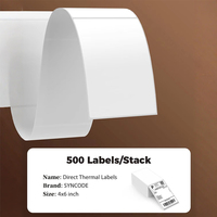 Label Printer Thermal 4x6 Roll, Perekat Kuat Tahan Air, Stiker Custom, untuk Belanja, Pengiriman, Promosi, Warna Custom
