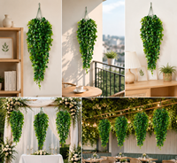 Plantes artificielles suspendues en promotion : vigne verte, lierre, eucalyptus, fougère – Décoration murale végétale pour maison, jardin, mariage, hôtel, balcon