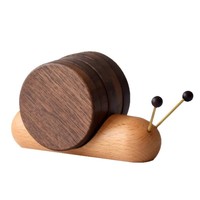 Sous-verre en bois en forme d'escargot, tapis résistant à la chaleur, support magnétique pour tasses, dessous de plat pour casseroles chaudes, bols, décoration de table et accessoires de cuisine