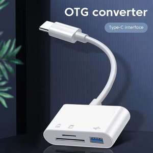 3 in 1USB 2.0 Card <strong>Reader</strong> Adapter <strong>Type</strong> <strong>C</strong> to SD TF Memory Card <strong>Reader</strong> USB <strong>Type</strong> <strong>C</strong> OTG Converter for Huawei Samsung Phone Tablet - Product Image 4
