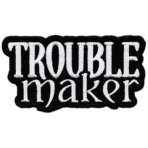 Parches bordados con letras Trouble Maker para planchar para sombreros, abrigo, nombre personalizado, logotipo de letras, parches bordados de prensa de calor - Product Image 2