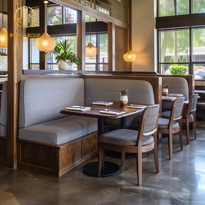 Set di Tavoli e Sedie in Legno Rotondi <span class=keywords><strong>per</strong></span> Caffetterie, Ristoranti e Locali, con Divanetti e Panche - Product Image 6