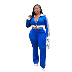 Set di giacca e pantaloni Crop 2025 moda S7680-Fall Set due pezzi personalizzato <span class=keywords><strong>abbigliamento</strong></span> donna - Product Image 2