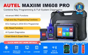 Autel Im608pro Im608 Pro Auto Key Programmeur Immo Diagnostische Tool Met Imkpa Apb112 G-BOX2 Accessoires Voor Vernieuwde Ontgrendelingsmotoren