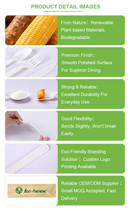 Hot bán nhựa dùng một lần PS PLA Trắng thiết lập dao kéo Ngã Ba Bộ đồ ăn - Product Image 4