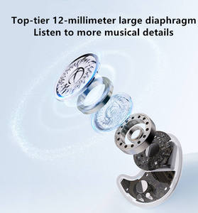 Q12 Top Quality Earbuds 2 in 1 Earphones <b>Sleeping</b> Headphones Wireless Headset Earphone With Digital Display - Product Image 6