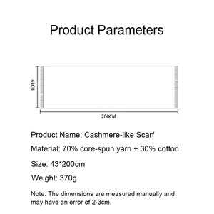 Bufanda de imitación de cachemira de doble cara al por mayor con patrón jacquard, chal largo de invierno de 43x200cm, grueso y cálido con flecos para mujer - Product Image 6